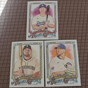 Topps Allen & Ginter Baseball Card  Rookie Trio with Pink and Cream Accents